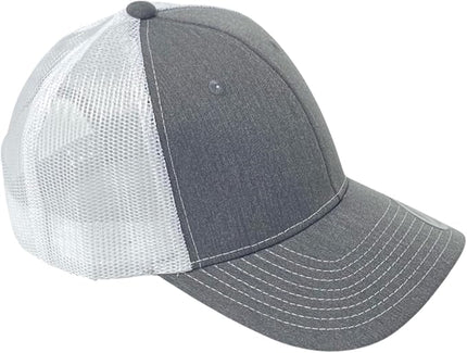 Classic Solid Color Mesh Trucker Hat - Adjustable Snapback Cap for Men & Women - Casual & Sporty Style