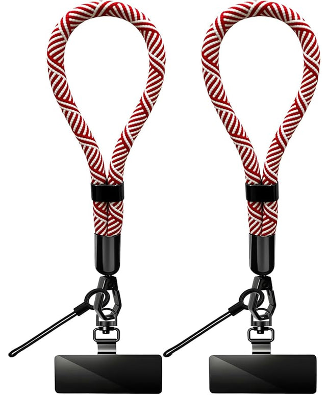 Phone Lanyard, 2 Pack Adjustable Cell Phone Lanyard Hand Phone Wrist Strap with Tether Tabs for Smartphones