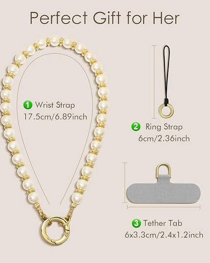 SURPHY Phone Charm, Phone Charms Strap with Tether Tab & Premium Metal Buckle, Cellphone Wrist Strap Chain