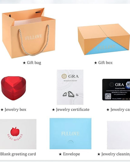 InfinityLove Heart Necklaces for Women, 5-3 Carats Moissanite, Sterling Silver Pendant Jewelry, Anniversary Birthday Gifts for Wife, Girlfriend, Daughter, Mom