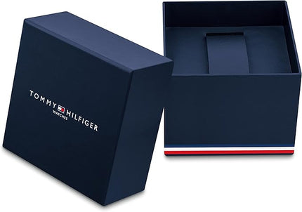 Tommy Hilfiger Men's 3H Quartz Watch, Stainless Steel Bracelet, Water Resistant 3 ATM, Modern and Stylish Timepiece, Gift for Him, 42mm