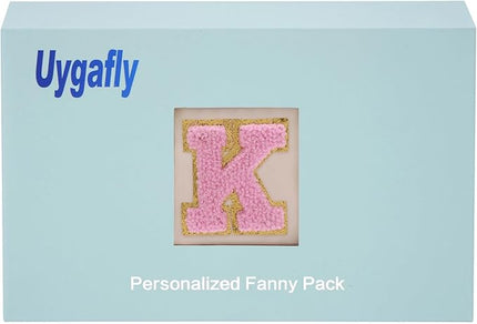 Uygafly Valentines Day Gifts for Teenage Girls,Teen Girls Initial Fanny Pack | Travel Monogrammed Crossbody Bag | 6 7 8 9 10 11 12 13 14 15 16 Years Old Girl Trendy Stuff | Cream,K