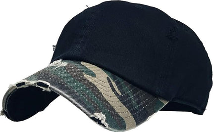 KBETHOS Vintage Washed Distressed Cotton Dad Hat Baseball Cap Adjustable Polo Trucker Unisex Style Headwear