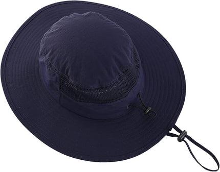 Home Prefer UPF50+ Mens Sun Hat Wide Brim Fishing Hat Womens UV Protection Cap Breathable Mesh Safari Gardening Bucket Hat