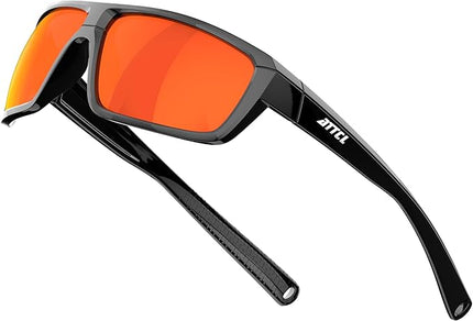 ATTCL Polarized Sunglasses Men for Fishing: UV Protection Lightweight TR90 Sports Wrap Sun Glasses Driving Golf Running