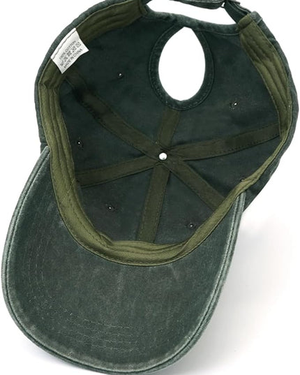 YeeHeen Ponytail Baseball Cap for Women High Messy Bun Caps Washed Cotton Hats