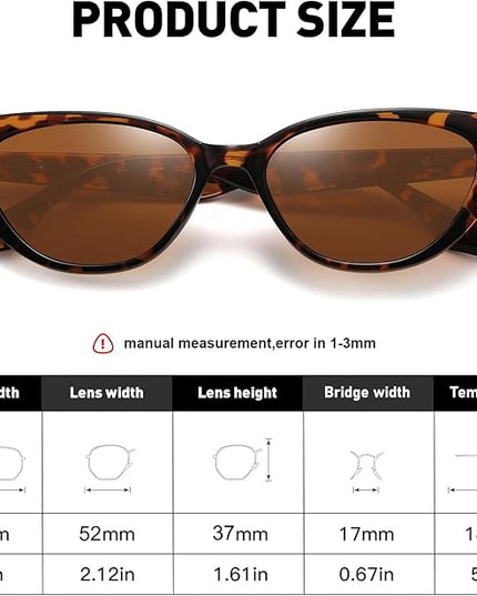 Retro Vintage Narrow Cat Eye Sunglasses for Women 90s Small Chic Style Trendy Sunnies UV400 Protection FZN7514