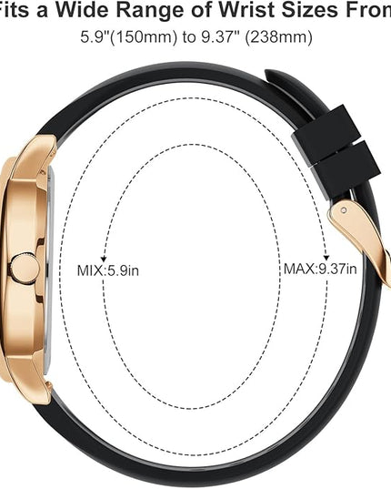 GOLDEN HOUR Waterproof Nurse Watch for Medical Professionals, Students Women Men - Military Time Luminouse Easy Read Dial, 24 Hour with Second Hand, Colorful Silicone Band