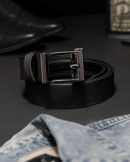CHAOREN Leather Ratchet Belt Men - Mens Belts Casual Accessories for Every Occasion (35mm)