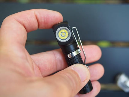 Manker E02 III Everyday-Carry Flashlight, USB-C Rechargeable 10440 / AAA Flashlight, Pocket EDC Flashlight with Magnetic Tail, Reversible Clip (400 Lumens NICHIA 519A-v1 4000K R9080, Black)