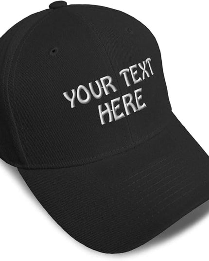 Baseball Cap Custom Personalized Text Dad Hats for Men & Women Strap Closure
