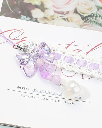 Beaded Camera Wrist Strap, Cute Phone Charms Strap, Pearl Bracelet Wrist Strap, Phone Keychain Decoration for Wallet