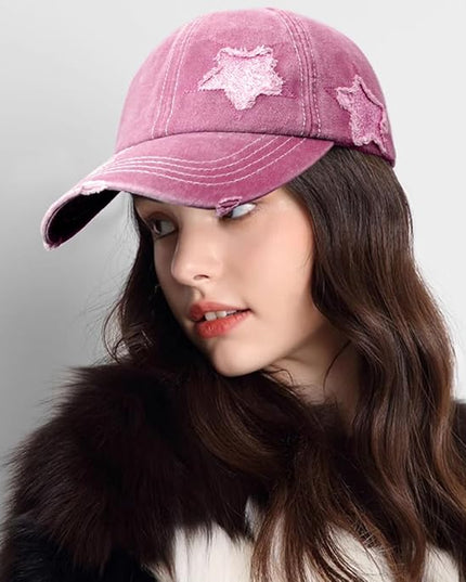 YeeHeen Ponytail Baseball Cap for Women High Messy Bun Caps Washed Cotton Hats