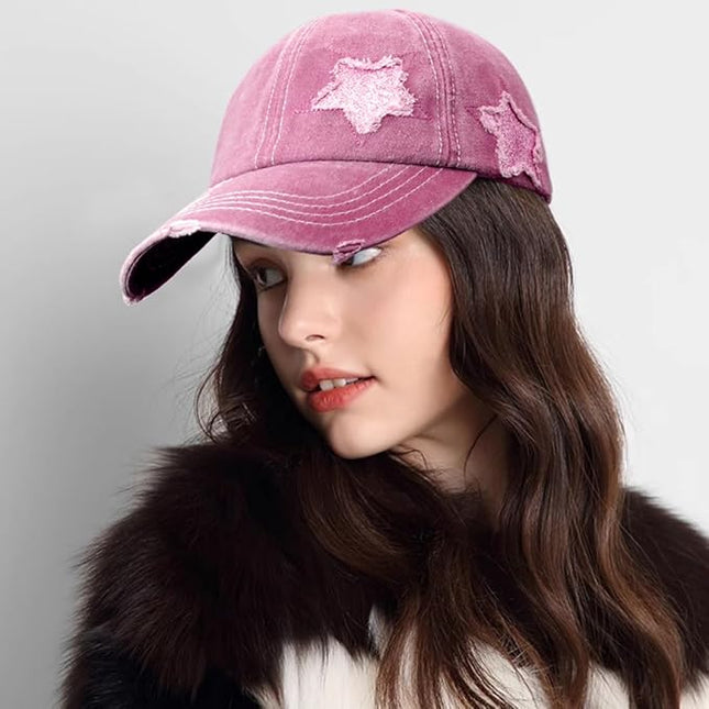YeeHeen Ponytail Baseball Cap for Women High Messy Bun Caps Washed Cotton Hats