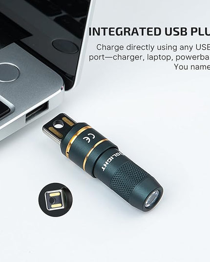 OLIGHT IMINI 2 EDC Rechargeable Keychain Flashlight, 50 Lumens Compact and Portable Mini LED Keyring Lights with Built-in Battery Ideal for Everyday Carry and Emergencies (Dream Blue)