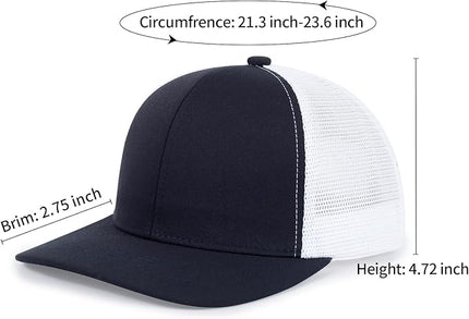 kozinu Unisex Trucker Hats Blank Mesh Snapback Hats Sport Plain Baseball Caps Adjustable Fitted Hat