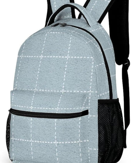 Fashion Blue Dotted Line Backpack Lightweight Large Capacity Laptop Daybag for Travel Work