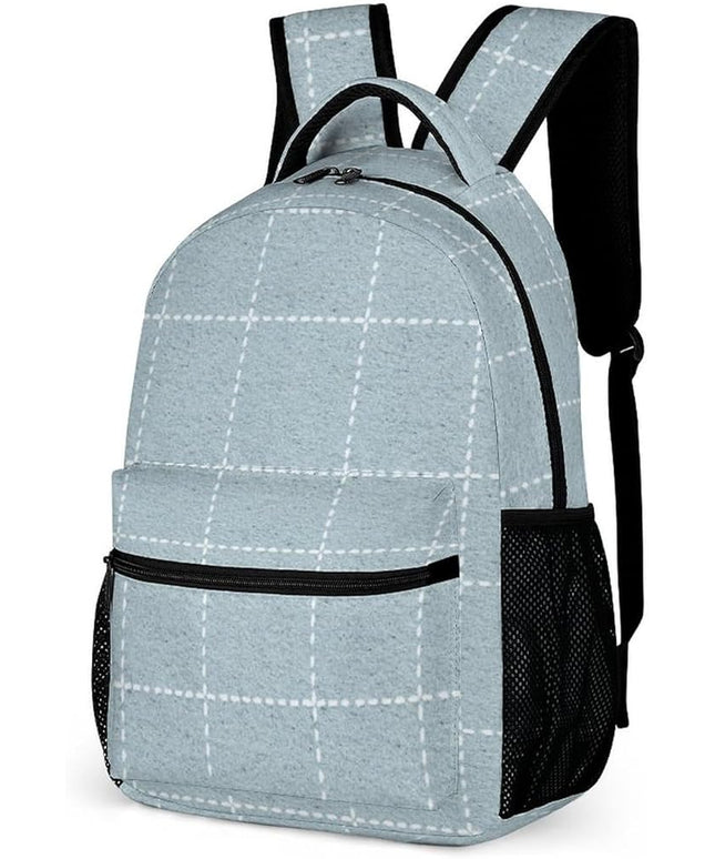 Fashion Blue Dotted Line Backpack Lightweight Large Capacity Laptop Daybag for Travel Work