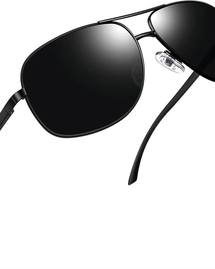 Joopin Polarized Metal Aviation Sunglasses Men, Classic Military Sun Glasses Women, Rectangle Shades UV400 Protection Costume