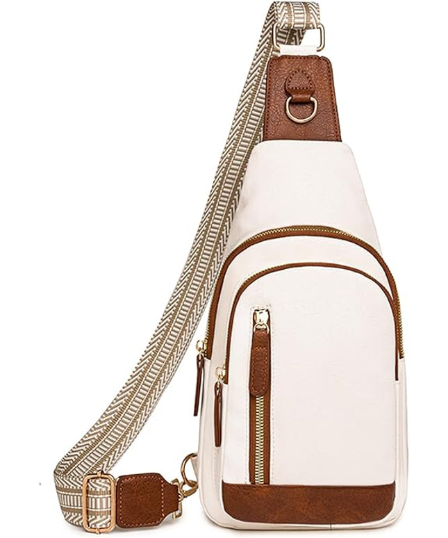 FALAN MULE Crossbody Bags for Women Trendy Leather Sling Chest Bag Fanny Packs for Women