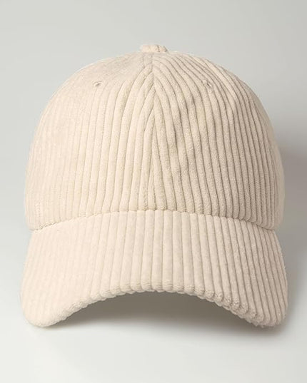 CHOK.LIDS Everyday Corduroy Baseball Cap for Men and Women Dad Hat Unisex Adjustable Lightweight Polo Style Curved Brim