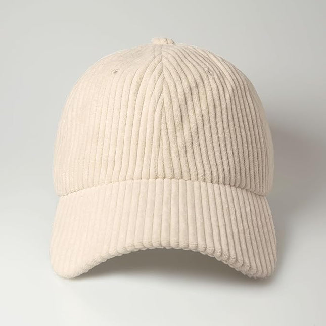 CHOK.LIDS Everyday Corduroy Baseball Cap for Men and Women Dad Hat Unisex Adjustable Lightweight Polo Style Curved Brim