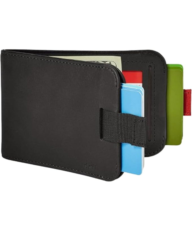 Distil Union Wally Bifold 5.0 RFID Wallet with ID Window - Slim Bifold Wallet for Men with Money Clip, Premium Leather – Minimalist RFID Card Holder - Holds 14 Cards & 30 Bills - Black