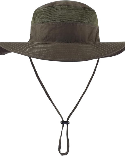 Home Prefer UPF 50+ Men's Sun Hat Wide Brim Bucket Hat UV Protection Hat for Mens Womens Beach Safari Gardening Golf Fishing
