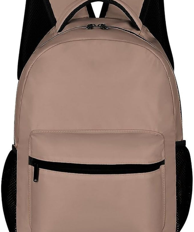 Fashion Mocha Mousse Backpack Lightweight Large Capacity Laptop Daybag for Travel Work