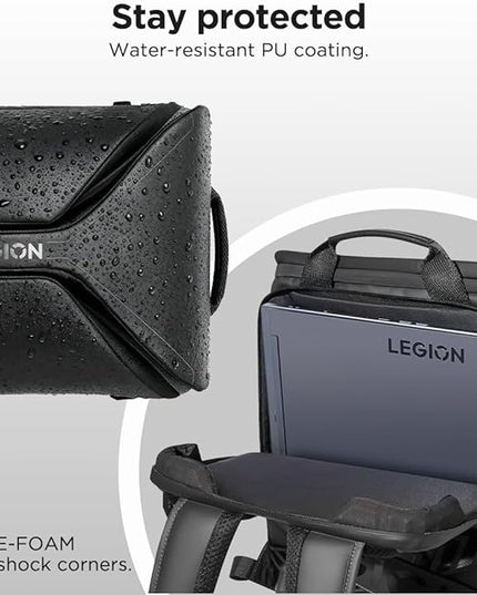 Lenovo Legion 16-inch Armored Gaming Backpack GB900, 20L Capacity, Water-Resistant, Beathable & Ergonomic Shoulder Straps, Multiple Pockets, Black