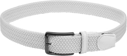 Falari Men Women Multicolored Elastic Stretch Braided Belt Canvas Fabric Woven No Holes Belt