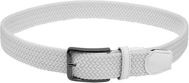 Falari Men Women Multicolored Elastic Stretch Braided Belt Canvas Fabric Woven No Holes Belt