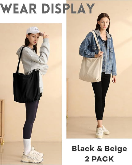 Iioscre Corduroy Tote Bag for Women,Hobo HandBags with Zipper,Large Capacity Casual Shoulder Handbags with Inner Pockets