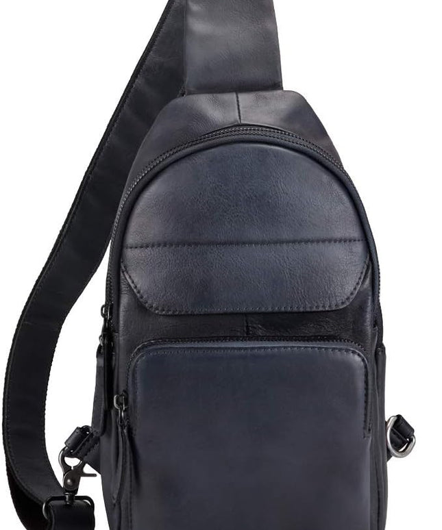 Genuine Leather Sling Bag for Man and Women Crossbody Purse Handmade Retro Shoulder Backpack Vintage Chest Bags