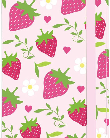 Strawberry Leather Passport Holder Cover Pink Hearts Flower Travel Wallet Passport Case with Credit Card Slots for Women Men Travelling Essentials for Flying