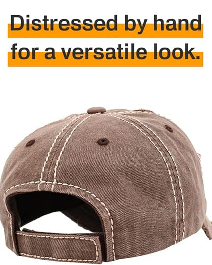KBETHOS Vintage Washed Distressed Cotton Dad Hat Baseball Cap Adjustable Polo Trucker Unisex Style Headwear