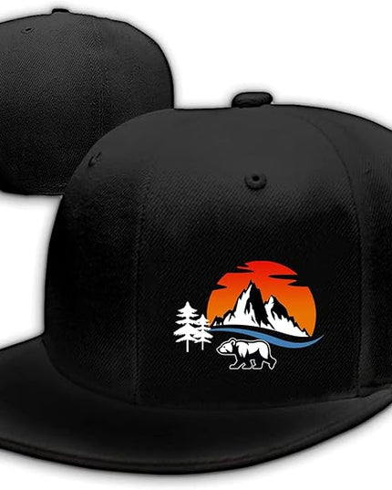 Skull Finger Flat Bill Hats for Men Black Mens Snapback Hat Baseball Cap Fitted Hat Rock N Roll Skeleton Hand Snap Backpack