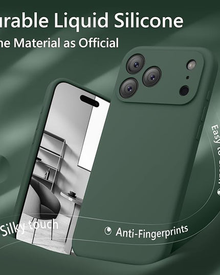 FireNova Magnetic for iPhone 17 Pro Case, Compatible with MagSafe, [Integrated Silicone Camera Control Button] [Camera Protection] Anti-Scratch Microfiber Lining Phone Case, 6.3", Alpine Green