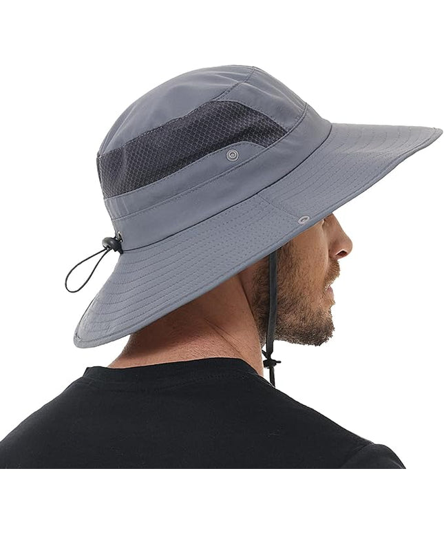 Sun Hat for Men Women UPF 50+ Fishing Hats Waterproof Wide Brim Boonie Bucket Hat for Safari Beach Hiking Garden