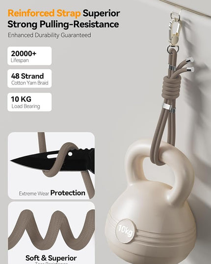 4-IN-1 Phone Lanyard + Wrist Strap, 2PCS Adjustable Length Cell Phone Lanyard with 2 Tether Tabs for iPhone,Smartphones