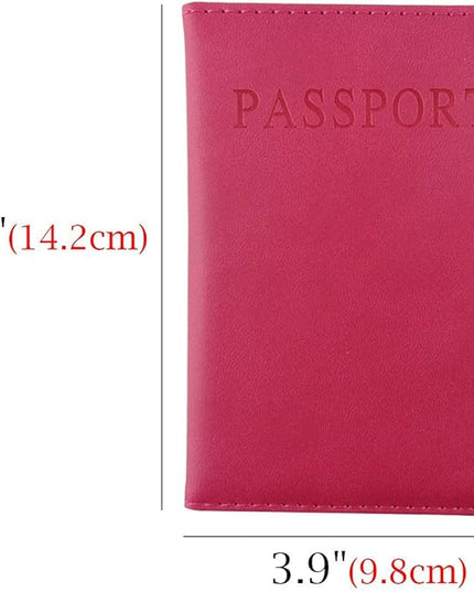 Honbay 2PCS Artificial Leather Passport Holder Cover Passport Case for Men and Women