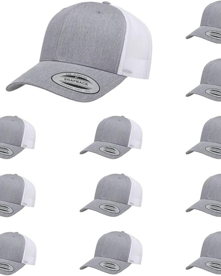 Yupoong Classic Premium Mesh 6 Panel Retro Trucker Cap | Mid Profile Snapback | OSFA | Bulk Pack Available