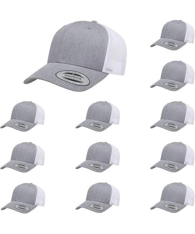 Yupoong Classic Premium Mesh 6 Panel Retro Trucker Cap | Mid Profile Snapback | OSFA | Bulk Pack Available