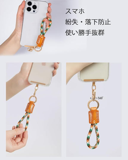 project-cb Phone Finger Ring Strap 1,Tether Tab 2,Phone Lanyard,KeyChain,Key Ring 2,Phone Accessories(Verdant-S)