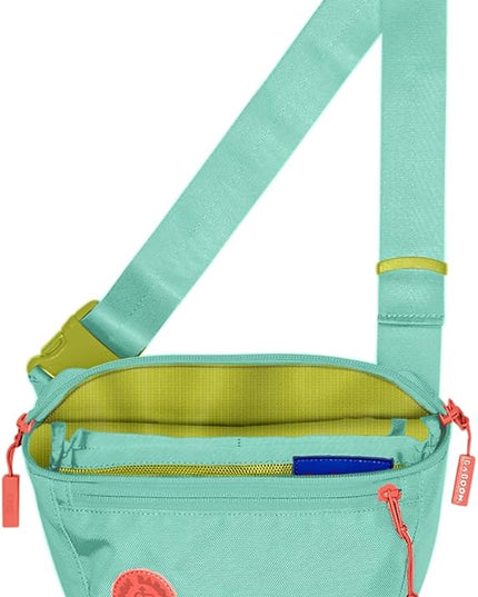 Baboon to the Moon Fanny Pack Full Size 3L Water Repellent Waist Bag Crossbody Belt Bag Lightweight Travel Everyday Bag for Men Women, Aqua Drift