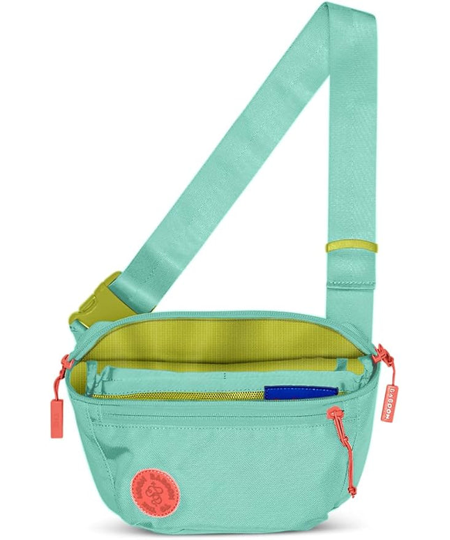 Baboon to the Moon Fanny Pack Full Size 3L Water Repellent Waist Bag Crossbody Belt Bag Lightweight Travel Everyday Bag for Men Women, Aqua Drift