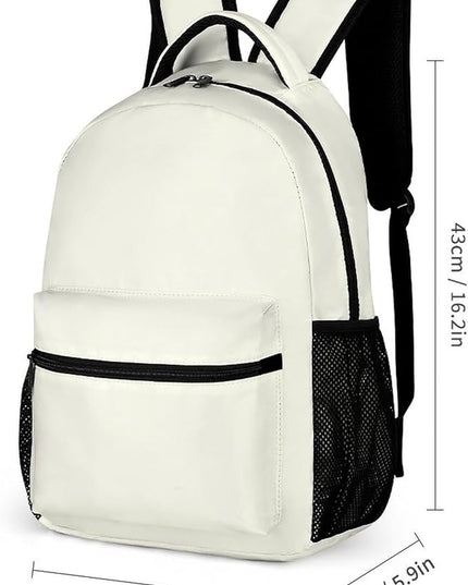 Fashion Ivory Backpack Lightweight Large Capacity Laptop Daybag for Travel Work