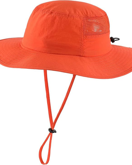 Home Prefer UPF50+ Mens Sun Hat Wide Brim Fishing Hat Womens UV Protection Cap Breathable Mesh Safari Gardening Bucket Hat