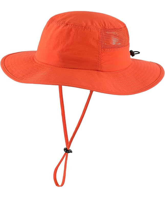Home Prefer UPF50+ Mens Sun Hat Wide Brim Fishing Hat Womens UV Protection Cap Breathable Mesh Safari Gardening Bucket Hat