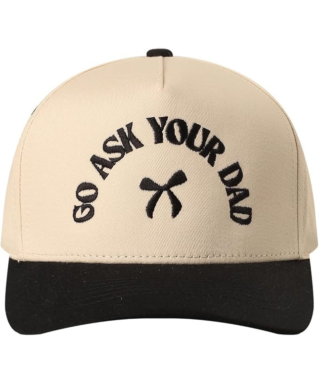 MIRMARU Two-Tone Vintage Canvas Trucker Hats for Men & Women, Adjustable Size Baseball Caps with Trendy Embroidered Design
